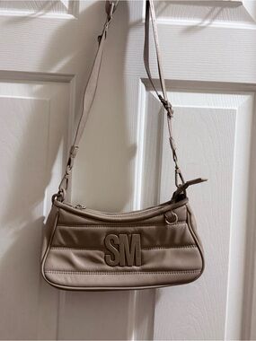 Steve Madden Taupe Quilted Crossbody Bag